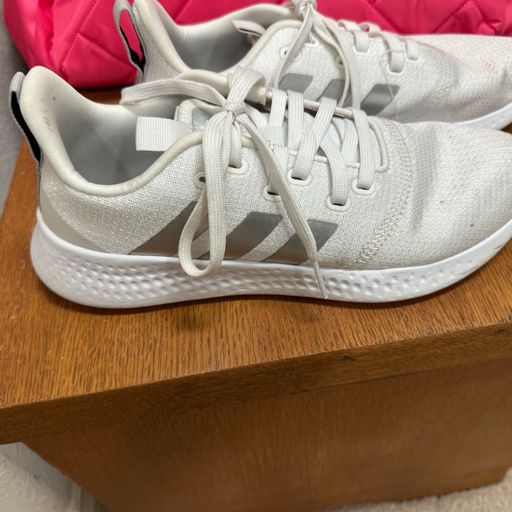Adidas Women's White and Gray Athletic Shoes